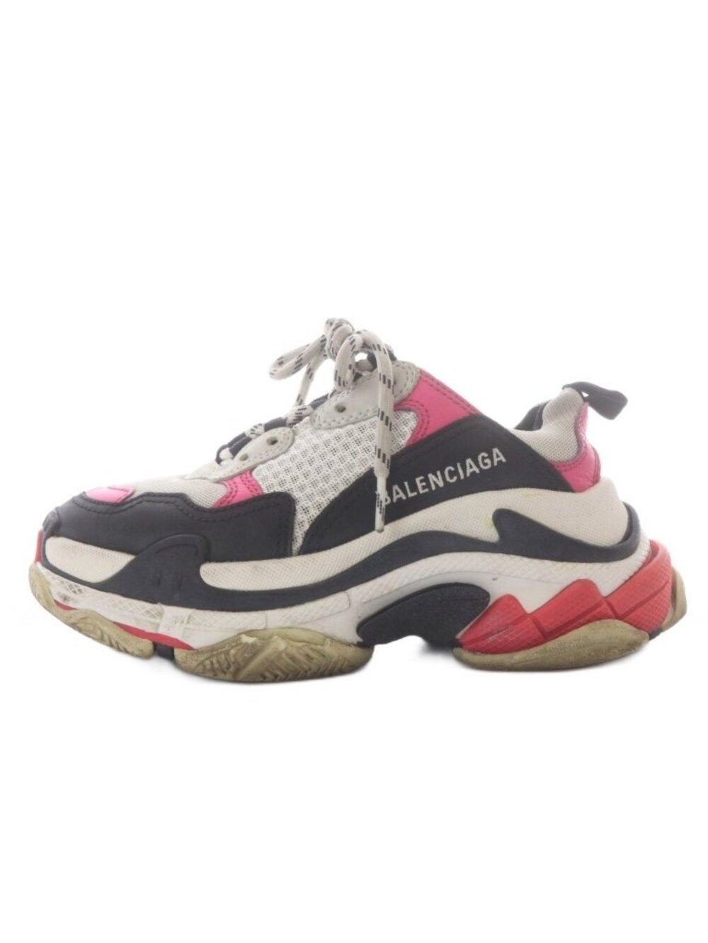 Balenciaga Triple S Sneakers Chunky Sole White Black Pink YO 16